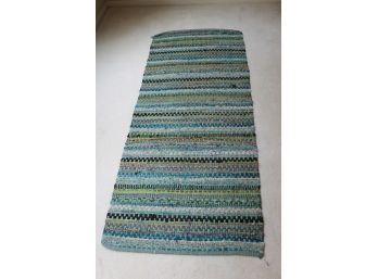 Vintage Hand Knotted Multi-colored Reversible Area Rug