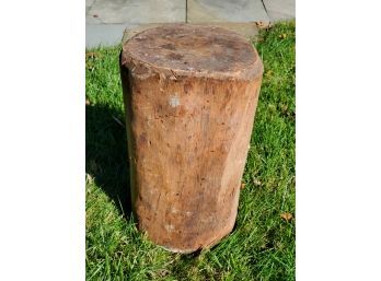 Vintage Large Wood Stump - Great For Firepit Seating Or Pillar For Display!