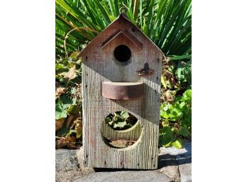 Rustic Vintage Wood & Tin Bird House