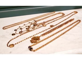 Ladies Gold Tone Costume Jewelry Including Pauline Rader & Goldette NY