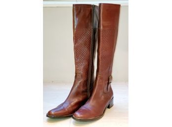 Cole Haan Ladies Brown Leather Tall Riding Boots - Size 9