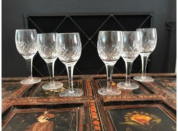Six Waterford Crystal Glasses