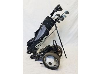 Wilson Golf Clubs, Bag & Portable Cart