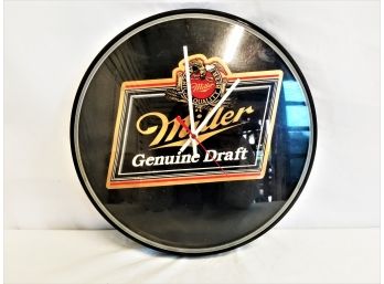 Round Vintage Miller Brewing Company Draft Beer Wall Clock