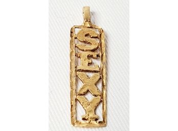 Vintage 14k Yellow Gold SEXY Pendant - 1.1 DWT