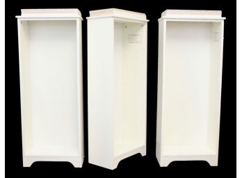 Set Of 3 White Laminate Book Cases