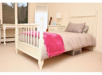 Pottery Barn Kids White Spindle Twin Bed Frame