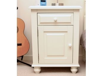 Small White Night Stand With Panel Door