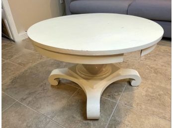 Round White Painted Coffee Table