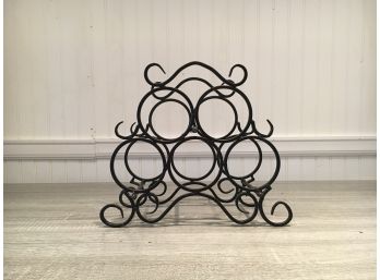 Tabletop Wine Rack In Iron, Holds 5 Bottles