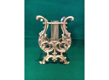 Aluminum Lyre Magazine Rack