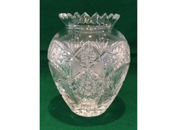 Antique American Brilliant Period Large Cut Glass Vase