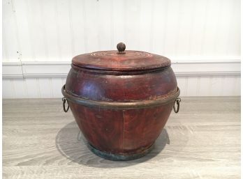 Antique Chinese Lidded Wood Container