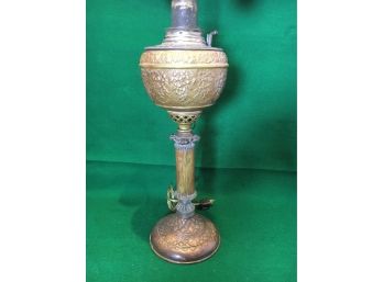 Antique Bradley And Hubbard Oil Lamp Converted To Electric Lamp