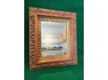 Vintage Gold And Carved Oak Framed Mirror