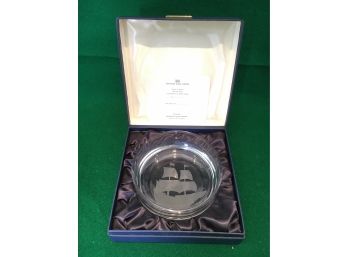 Caithness Glass Limited Edition Glass Mayflower Dish In Box