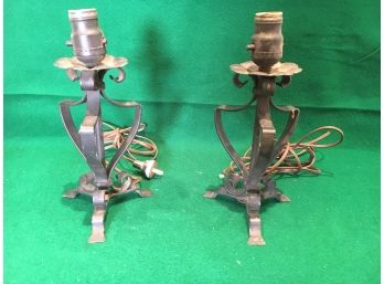 Pair Of Iron Lamps