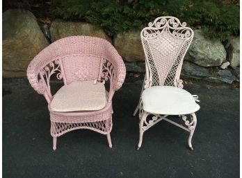 Pair Of Antique Wicker Chairs