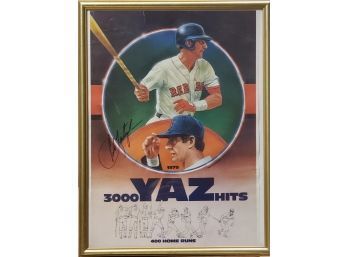 Yaz Poster Signed 4000 Hits