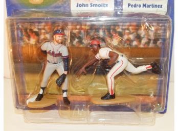 2000 Starting Lineup Classic Doubles-john Smoltz And Pedro Martinez Card And Figures