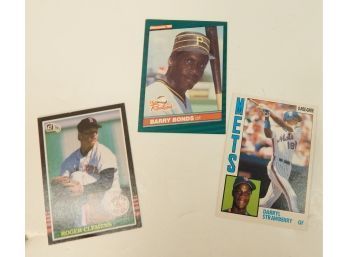 Baseball Cards- Clemens- 1985, Bonds-1986, Strawberry-oPG