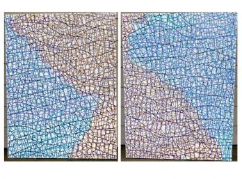 Original Diptych Panels - 'Aponogeton' (signed On Verso See Photos For Provenance)