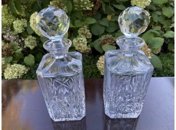 Pair Of Tiffany & Co. Crystal Decanters