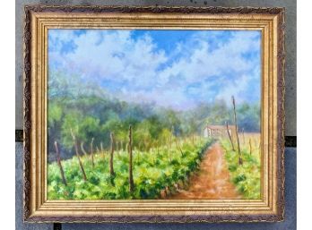 Framed Oil On Belgian Linen - Signed  Nancy McTague-Stock