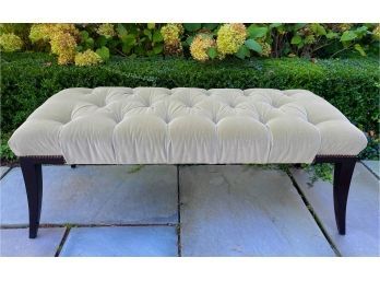 Baker Furniture Tufted Velvet Bench