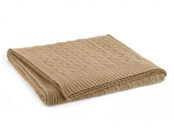 Ralph Lauren Camel Cashmere Throw