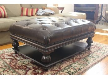 Leather Tufted Ottoman/Coffee Table