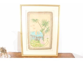 Framed Beach Scene Tapestry