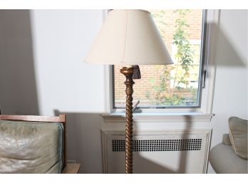 Wooden Spindle Floor Lamp