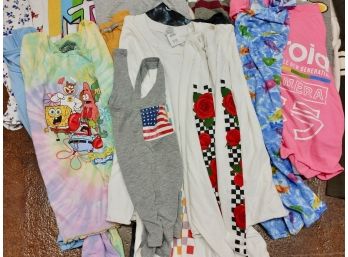 Juniors Clothing Lot Of T-Shirts & Long Sleeved Including Sponge Bob (20)