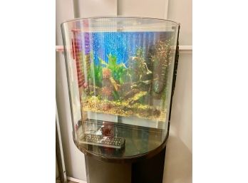 Half-Moon 30 Gallon Marineland Glass Fish Tank On Stand