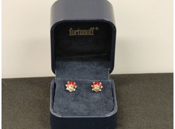 Fortunoff Lady Bug Pierced Earrings