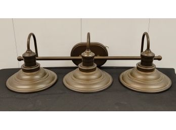 Bronze Color Three Light Bathroom Fixture