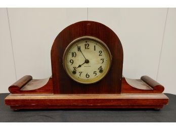 Ingraham Mahogany Cased Mantle Clock