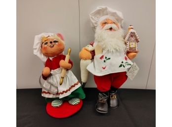 Annalee Christmas Figures - Mouse & Santa (2)