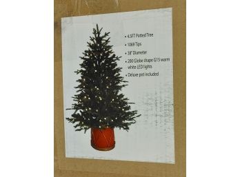 Potted Artificial Lighted Christmas Tree