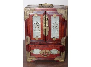 Very Nice 10 Inch Inlaid Chinese Chest Of Drawers Jewelry Box