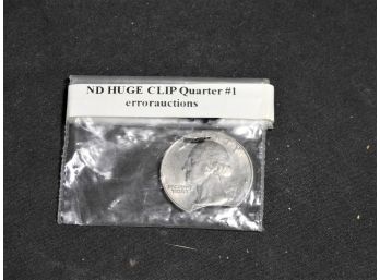 Rare ND Huge Clip Error Washington Quarter Coin