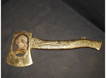 1976 12 Inch Brass George Washington Wall Hanging Ax