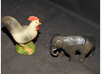 2 Celluloid Animal Toys