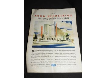 1940 NY Worlds Fair  Ford Exposition Program