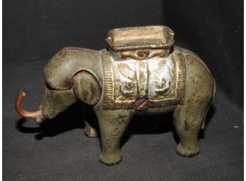 Antique AC Williams Cast Iron Elephant Bank Still Has Original Paint