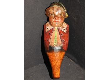 Vintage Anri Carved Wooden Male Barfly Nutcracker