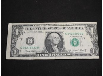 Rare 1969 D Error One Dollar Bill