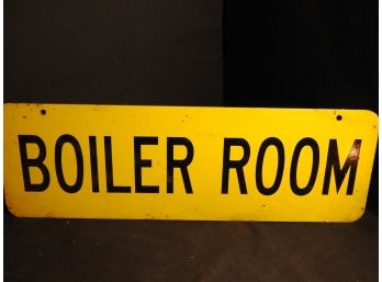 Metal Boiler Room Sign