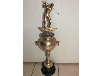 Handsome Huge 30 Inch Silver Plated 1943 Golf Chalice Trophy